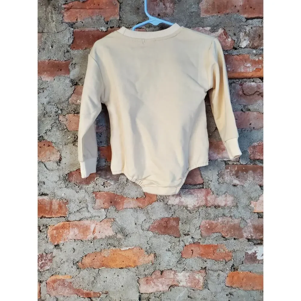 Baby Unisex Romper Bodysuit One Piece Little Pumpkin Cream Yellow 12-18 months